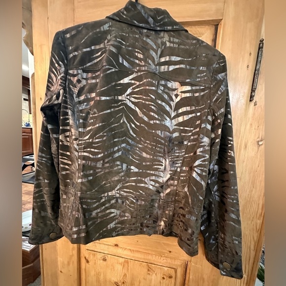 Toni Morgan Vintage 80’s Suede/Metallic Jacket Sz S Grunge Whimsigoth Steampunk - Picture 2 of 12